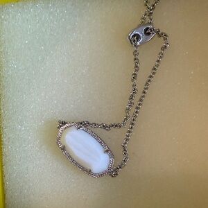 Kendra Scott Elaine Bracelet - Silver Rhodium Finish with White Stone